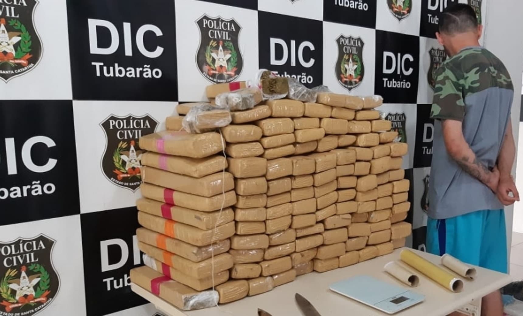 Polícia Civil faz a maior apreensão de maconha da história de Tubarão