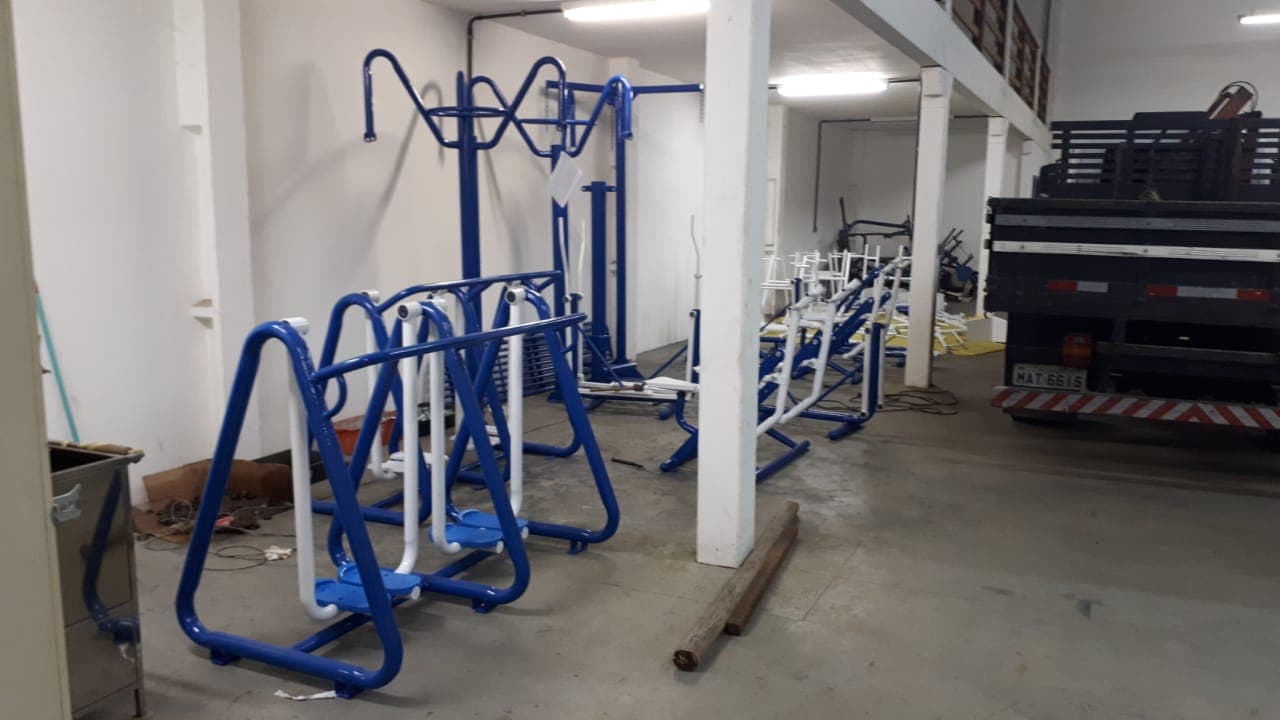 Academias ao ar-livre reformadas serão montadas nesta semana