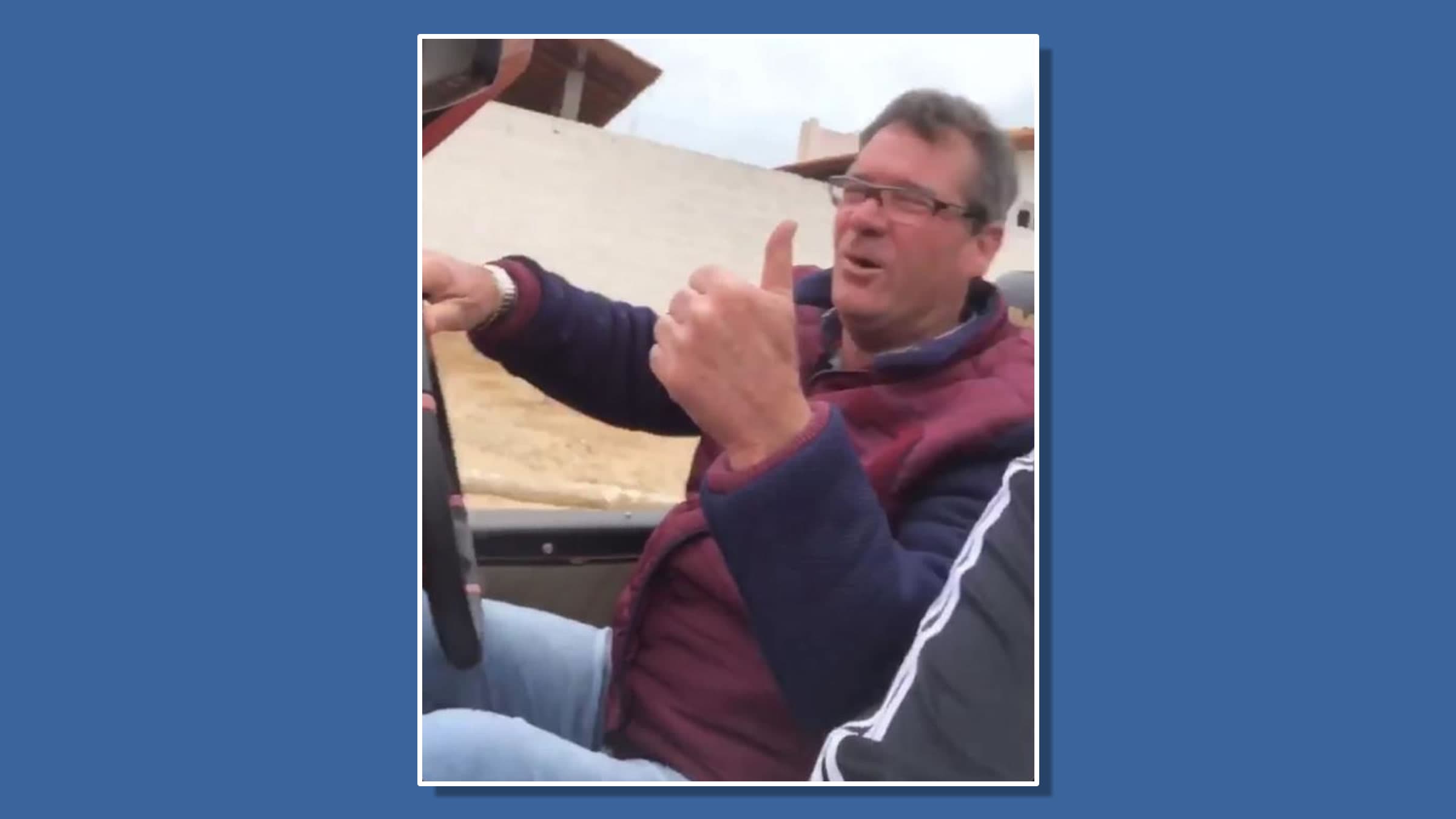 Vídeo em rede social mostra vereador Gelson Bento (PP) dirigindo sem cinto de segurança