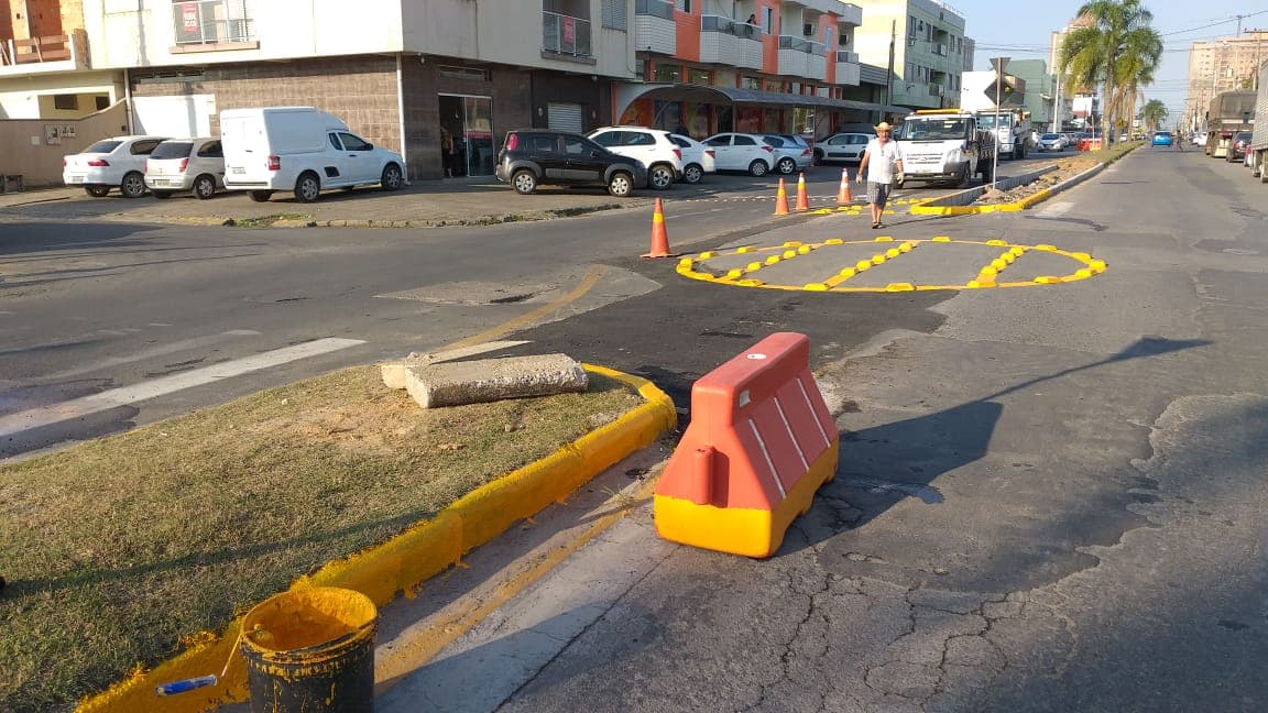 Avenida Pedro Zapelini ganha mais uma rotatória