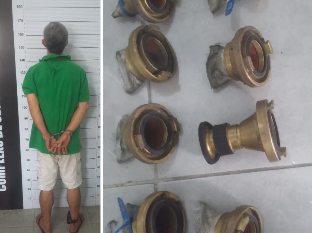 Com tornozeleira eletrônica, homem furta peças de hidrantes do túnel