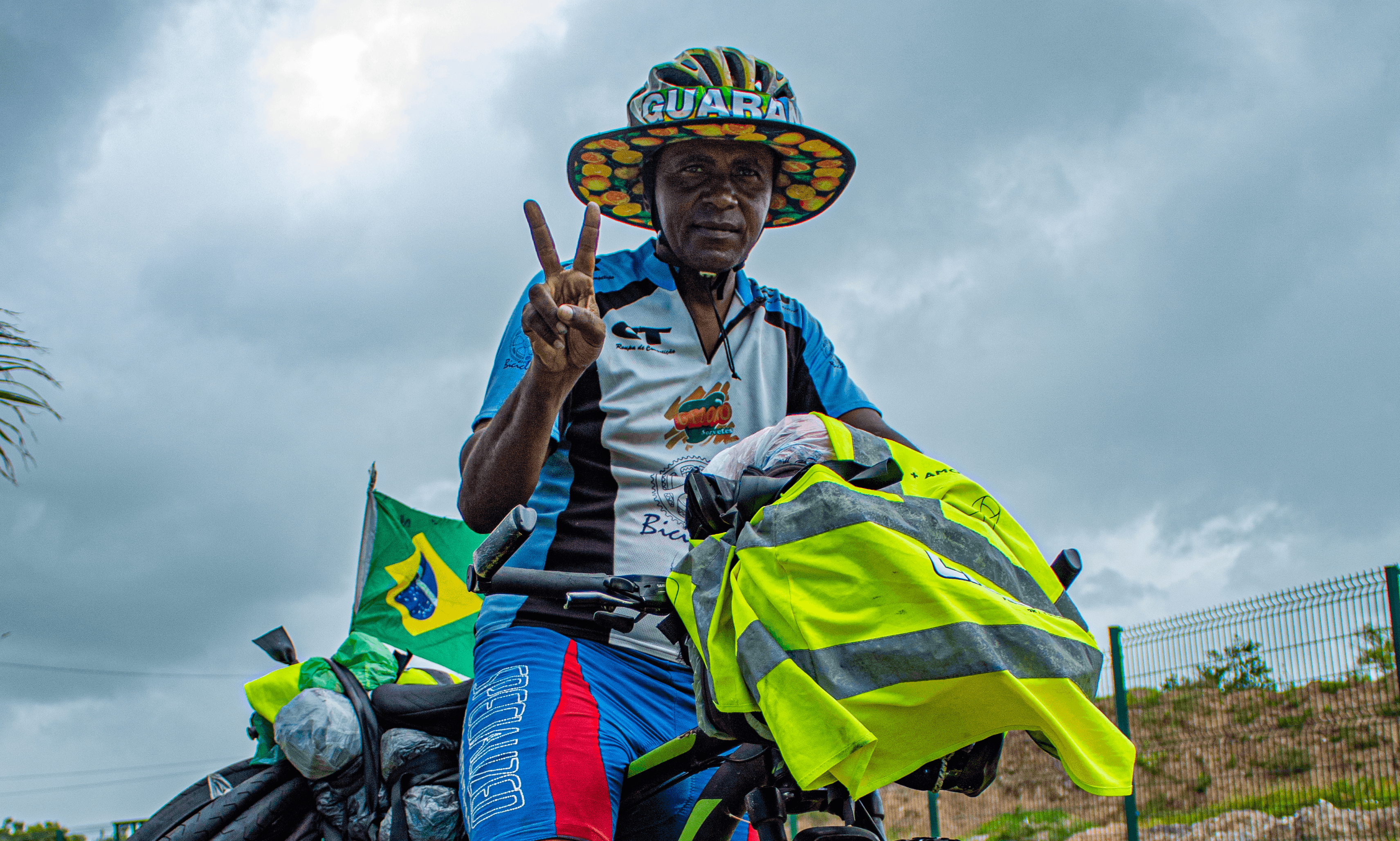 Ciclista recordista passa por Tubarão