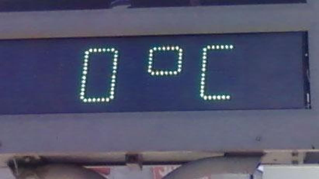 Tubarão registra temperatura negativa durante a madrugada