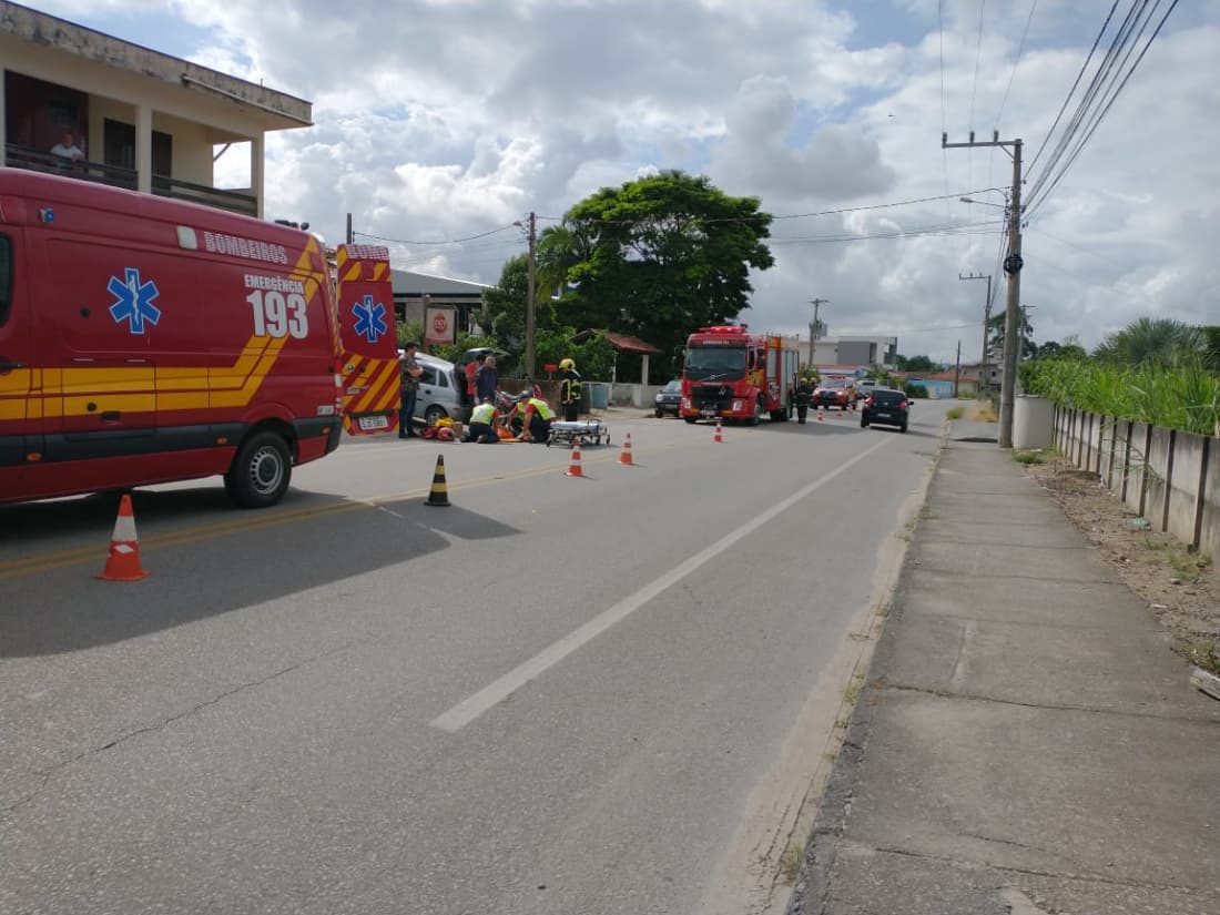 Acidente na SC-390 deixa um homem ferido, em Tubarão