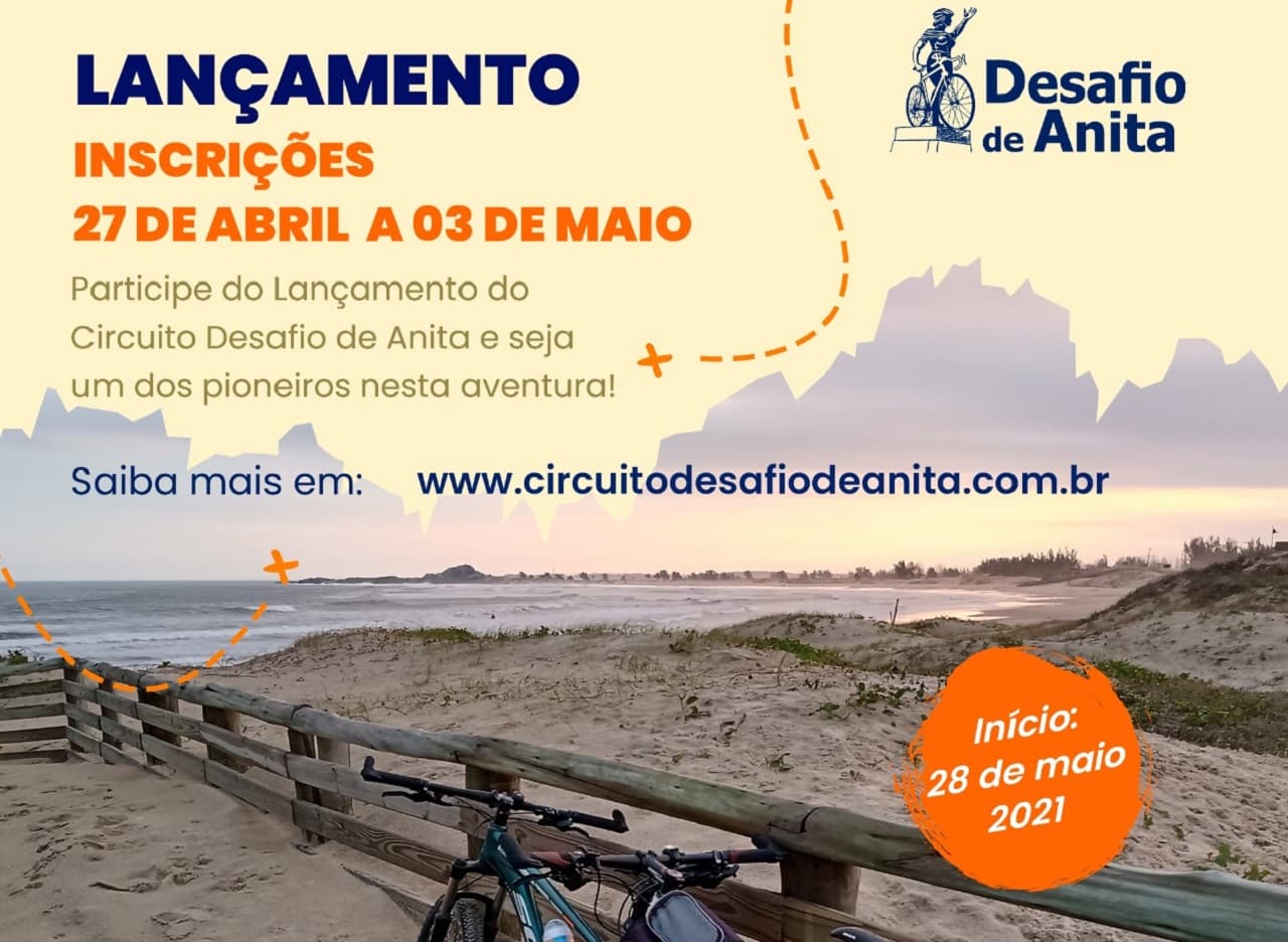 Lançamento do Circuito Desafio de Anita será no dia 28 de maio