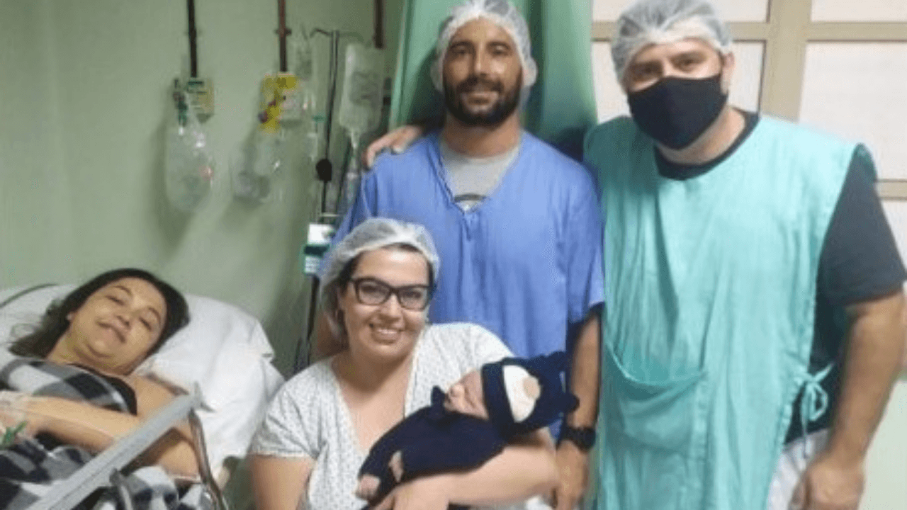 Nasce bebê gestado na barriga solidária da tia