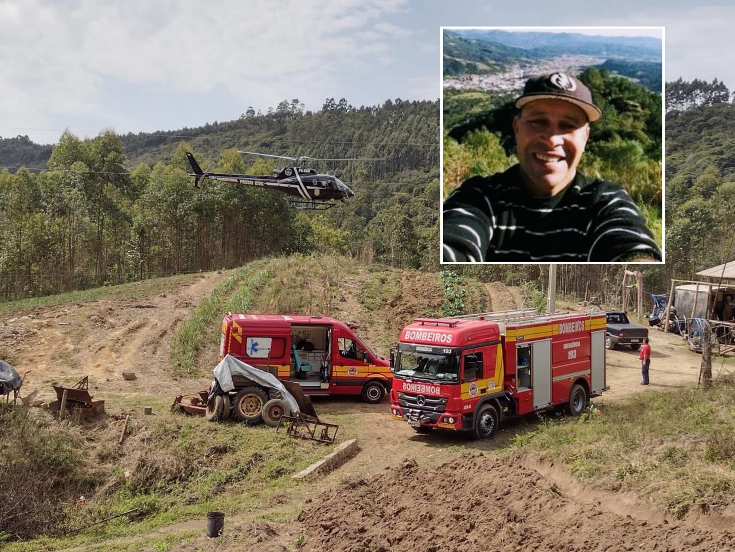 Agricultor de 58 anos morre esmagado por trator