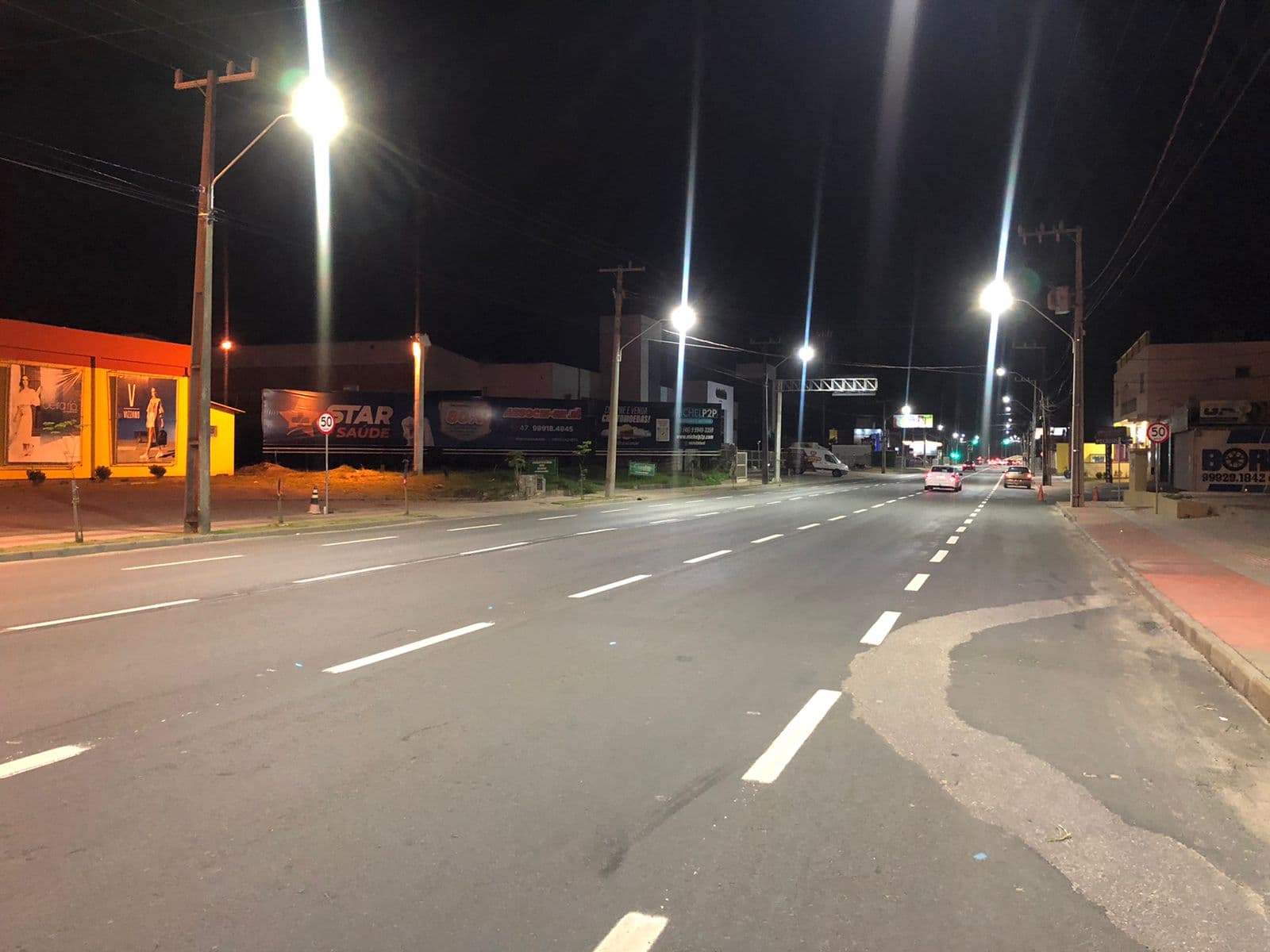 Acesso norte de Tubarão recebe melhorias na iluminação