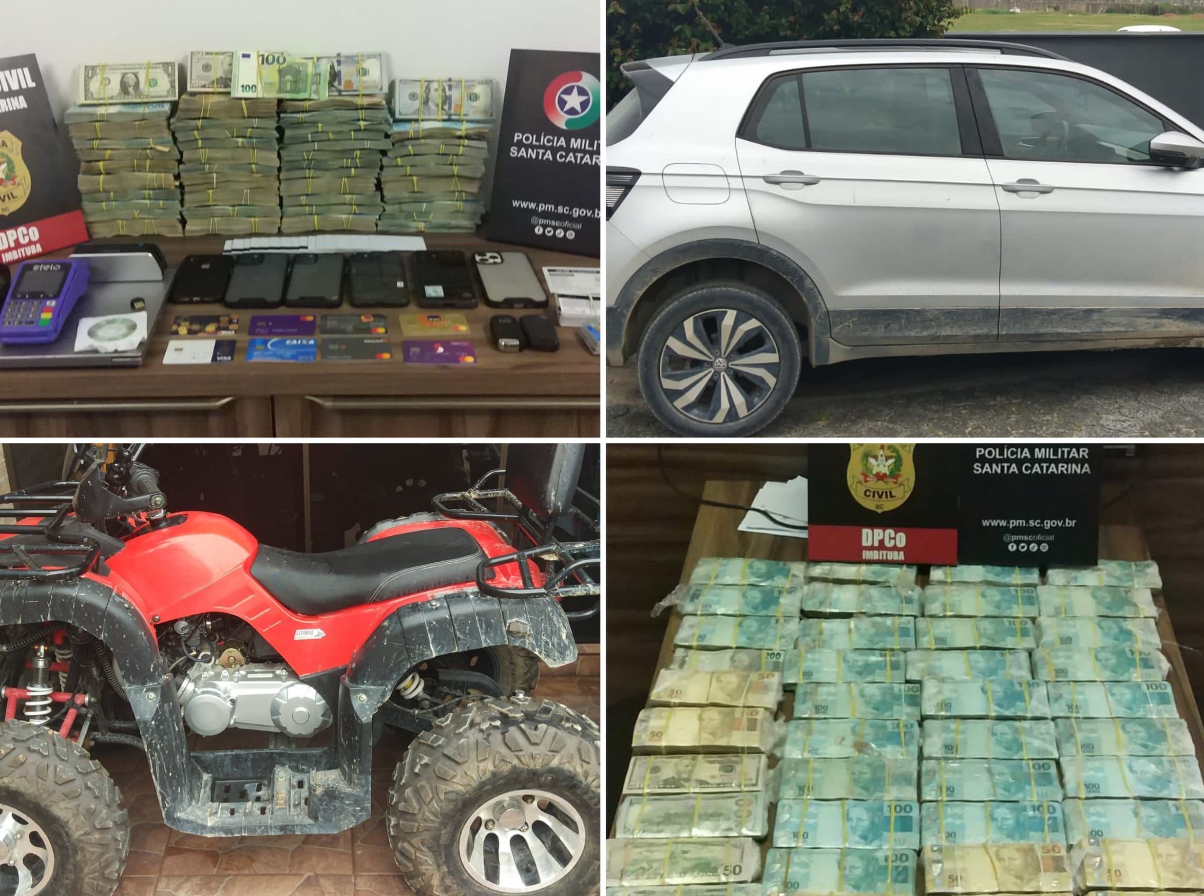 Foragido é preso com quase meio milhão de reais, veículos e cartões de crédito em branco