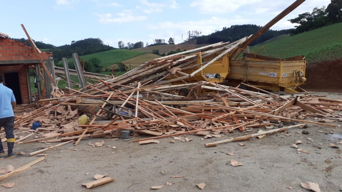 Rio Fortuna sofre diversos estragos por conta de temporal
