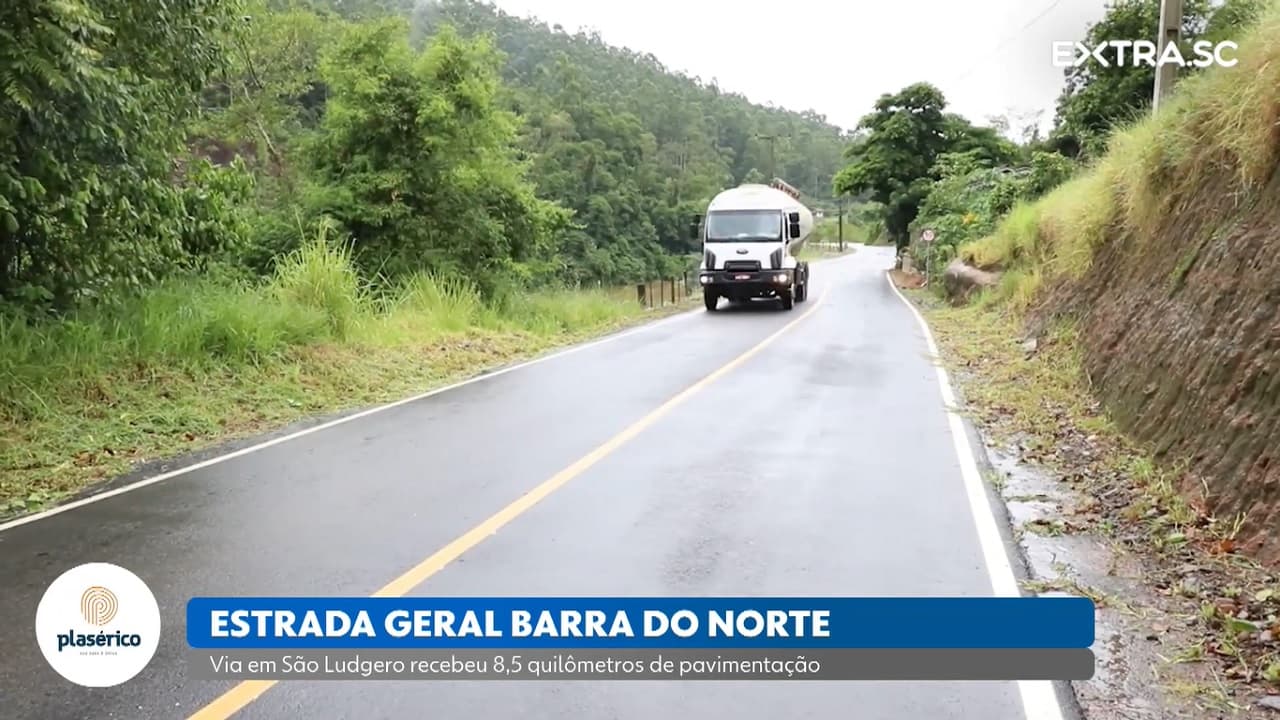 Pavimentação da Estrada Geral Barra do Norte, em São Ludgero, é inaugurada