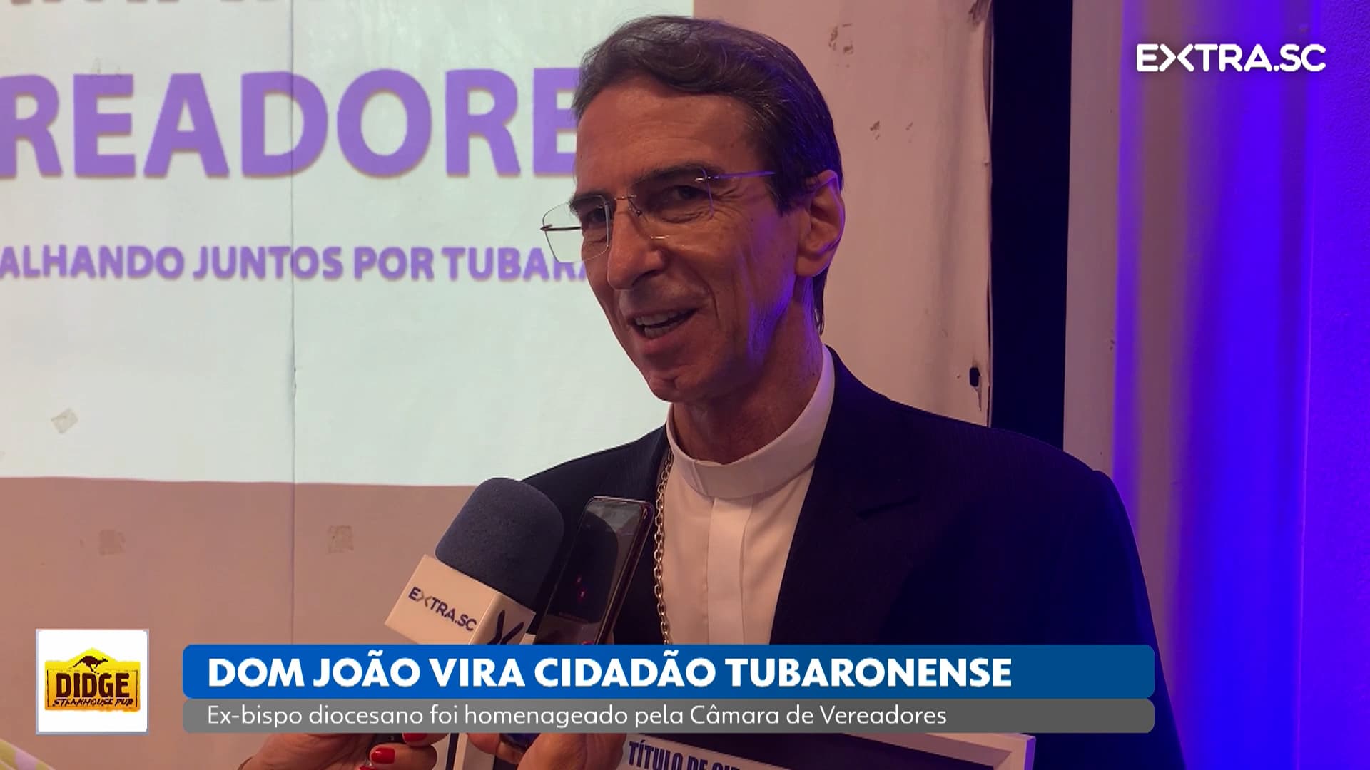 Dom João Francisco Salm recebe título de Cidadão Tubaronense