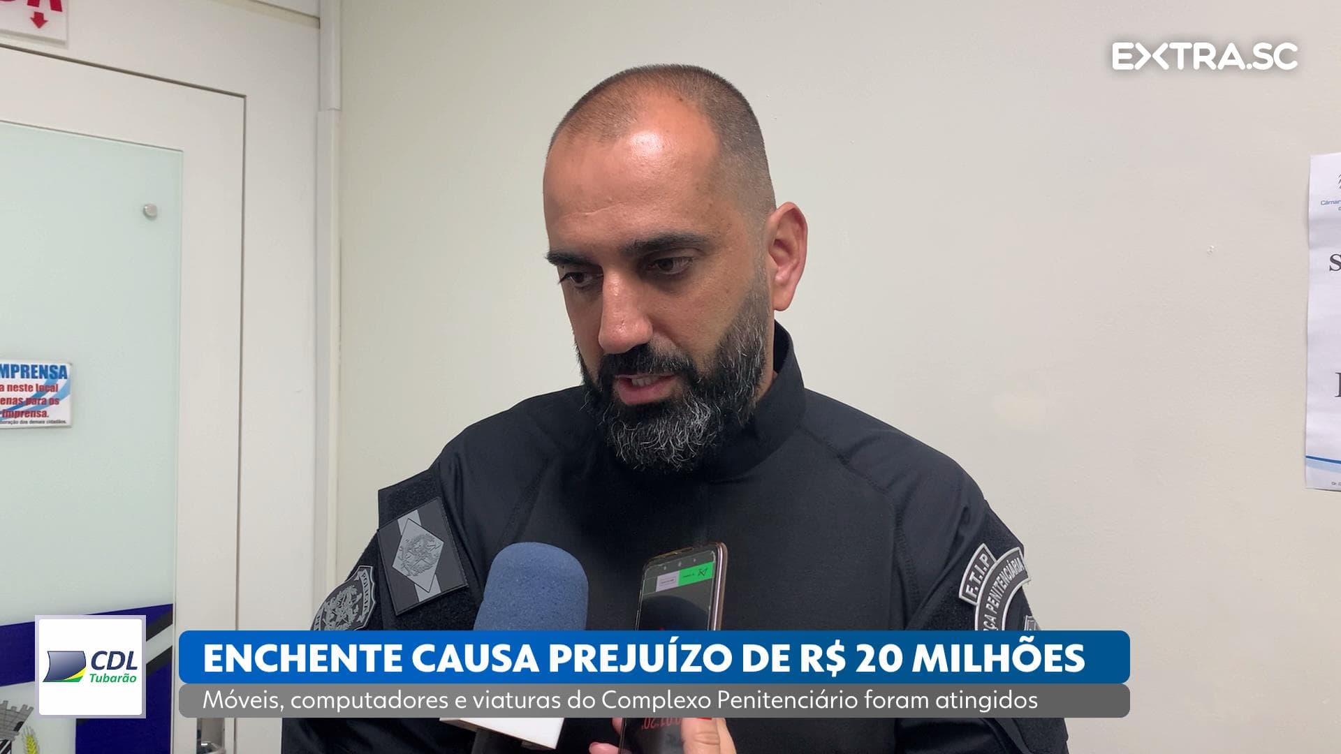 Complexo penitenciário de Tubarão teve prejuízo de R$ 20 milhões com enchente