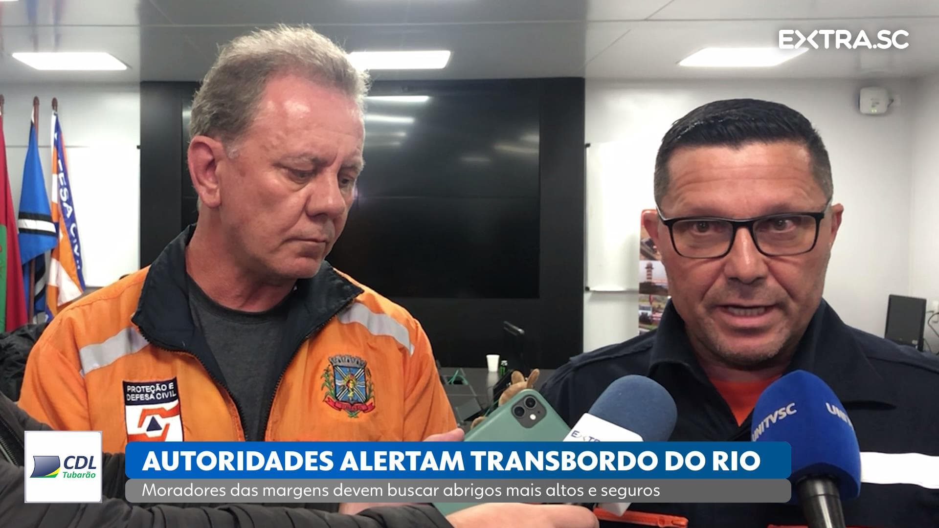 Moradores das margens do Rio Tubarão devem procurar abrigo