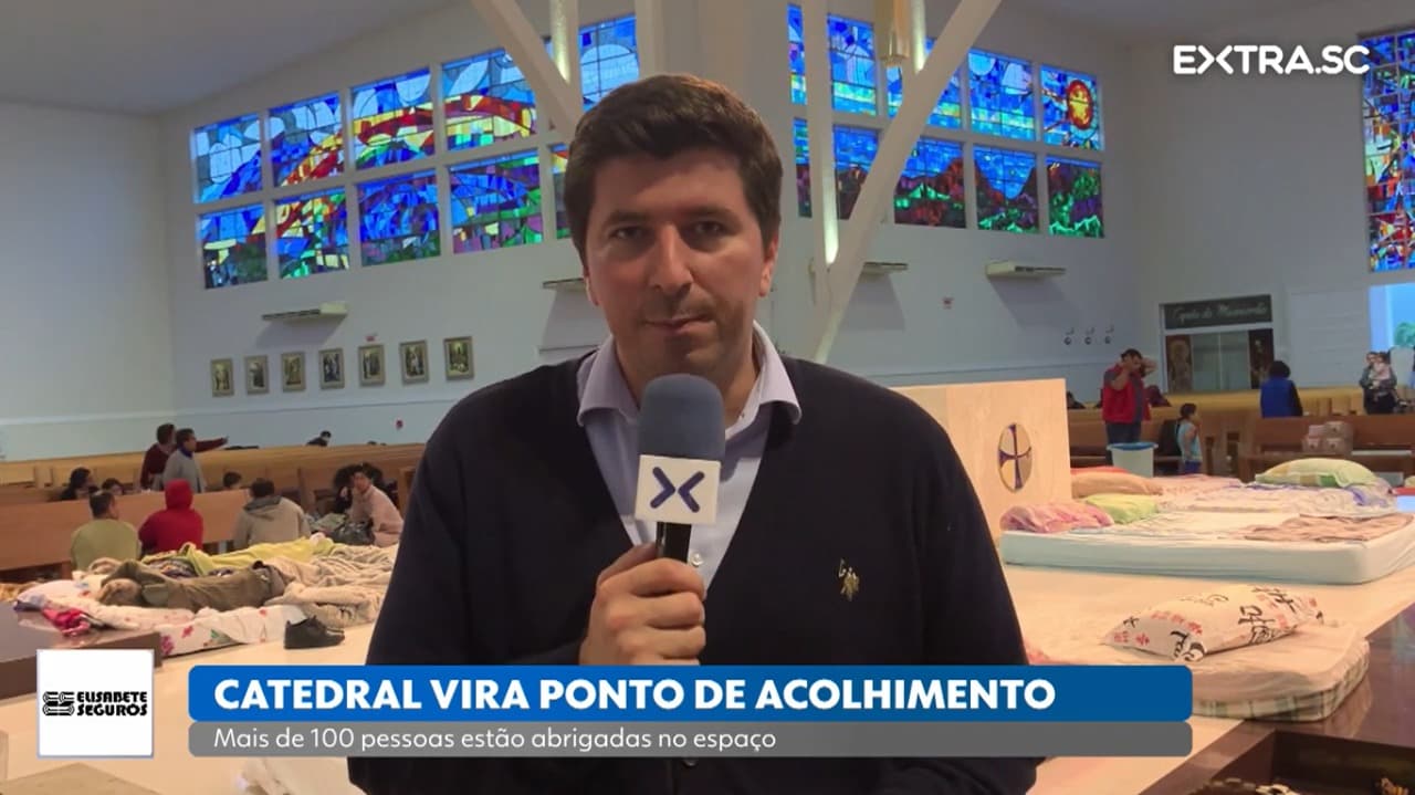 Catedral vira ponto de acolhimento e precisa de doações