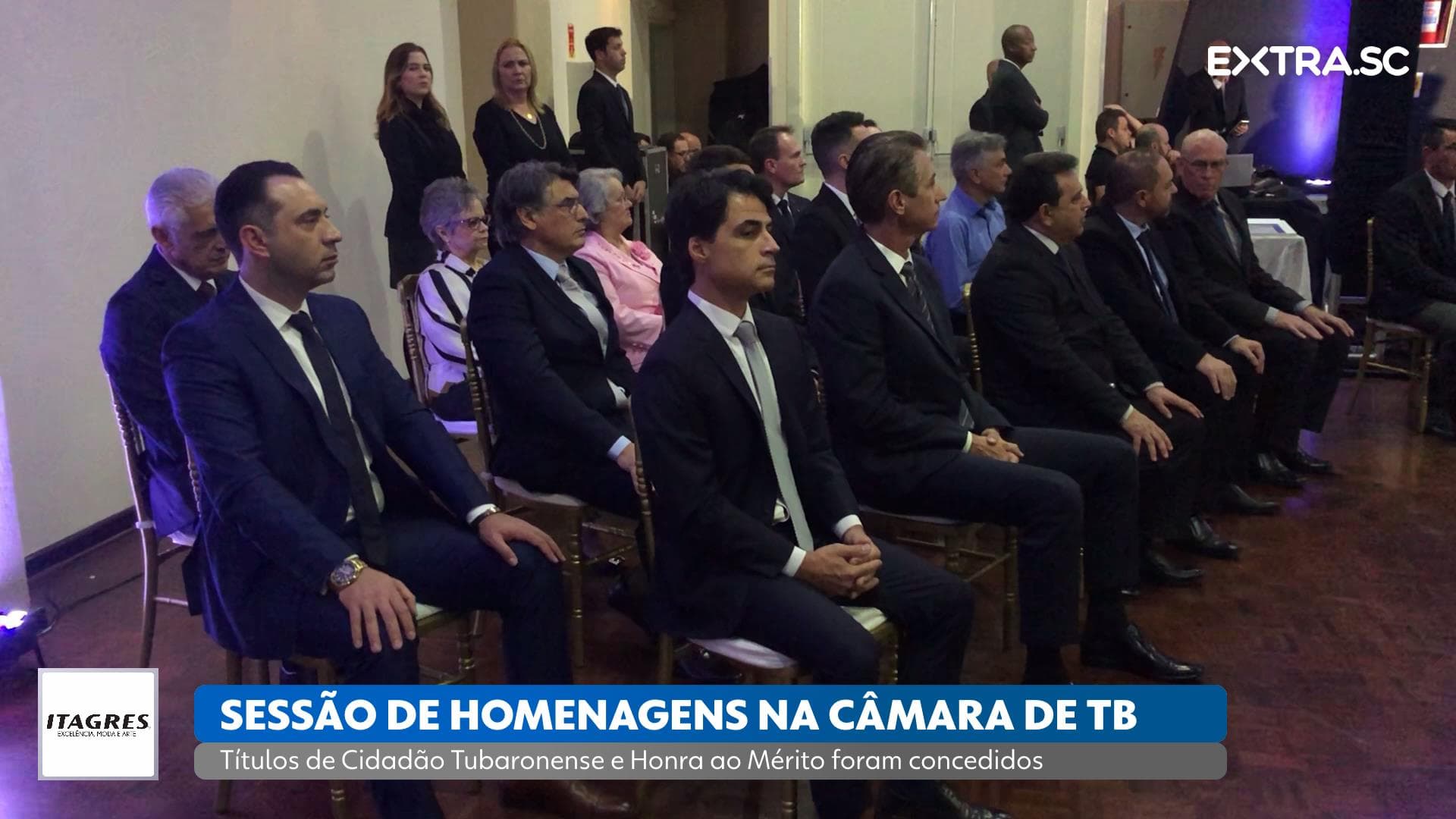 Títulos de Cidadão Tubaronense são entregues durante sessão especial da Câmara