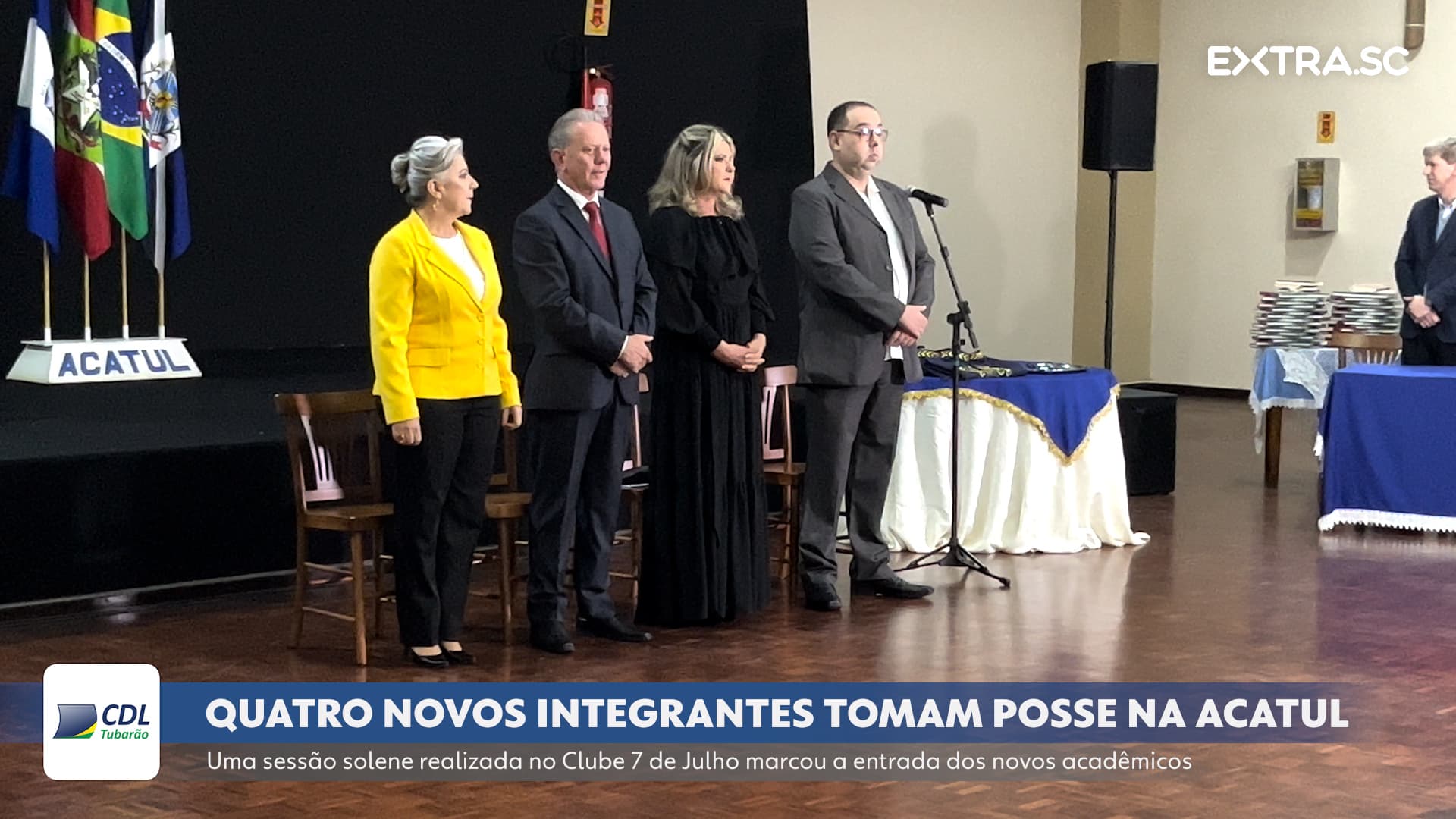 Quatro novos integrantes tomam posse na Academia Tubaronense de Letras