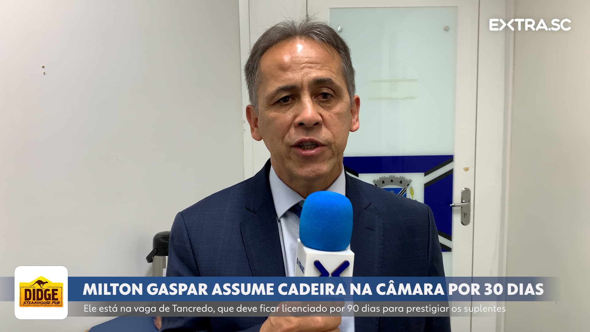 Milton Gaspar assume cadeira na Câmara de Vereadores de Tubarão por 30 dias