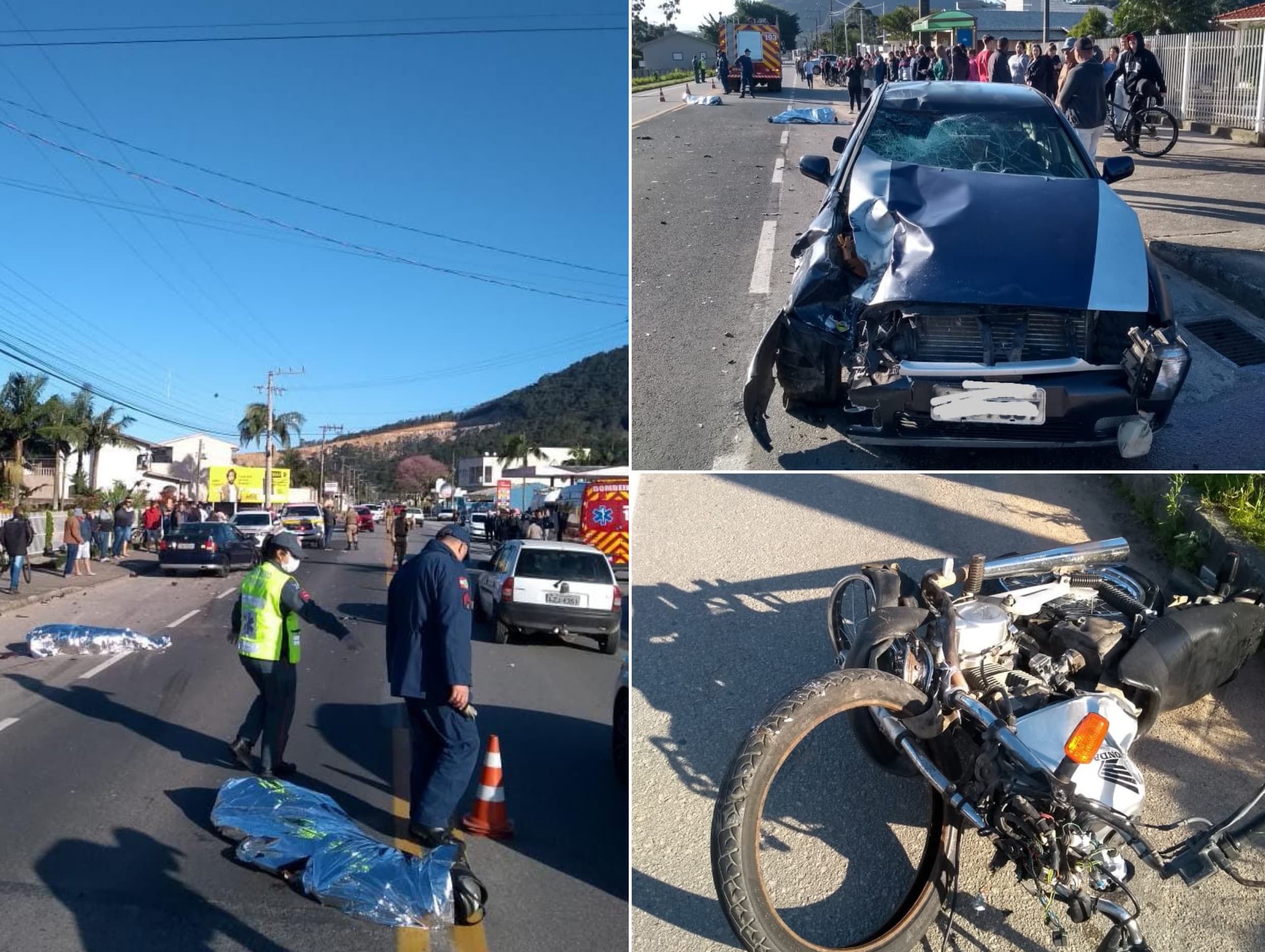 Casal sem identificação morre após acidente de moto