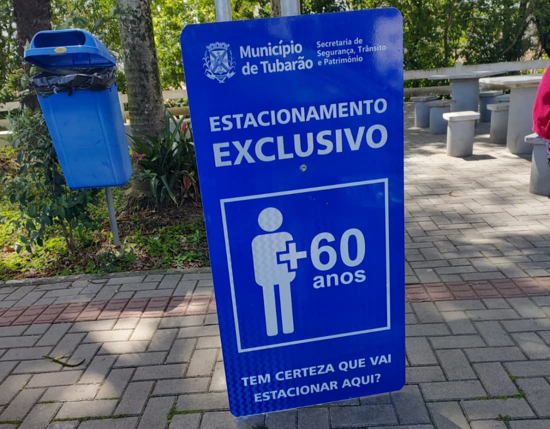 Tubarão lança campanha pelo respeito às vagas de idosos e pessoas com deficiência