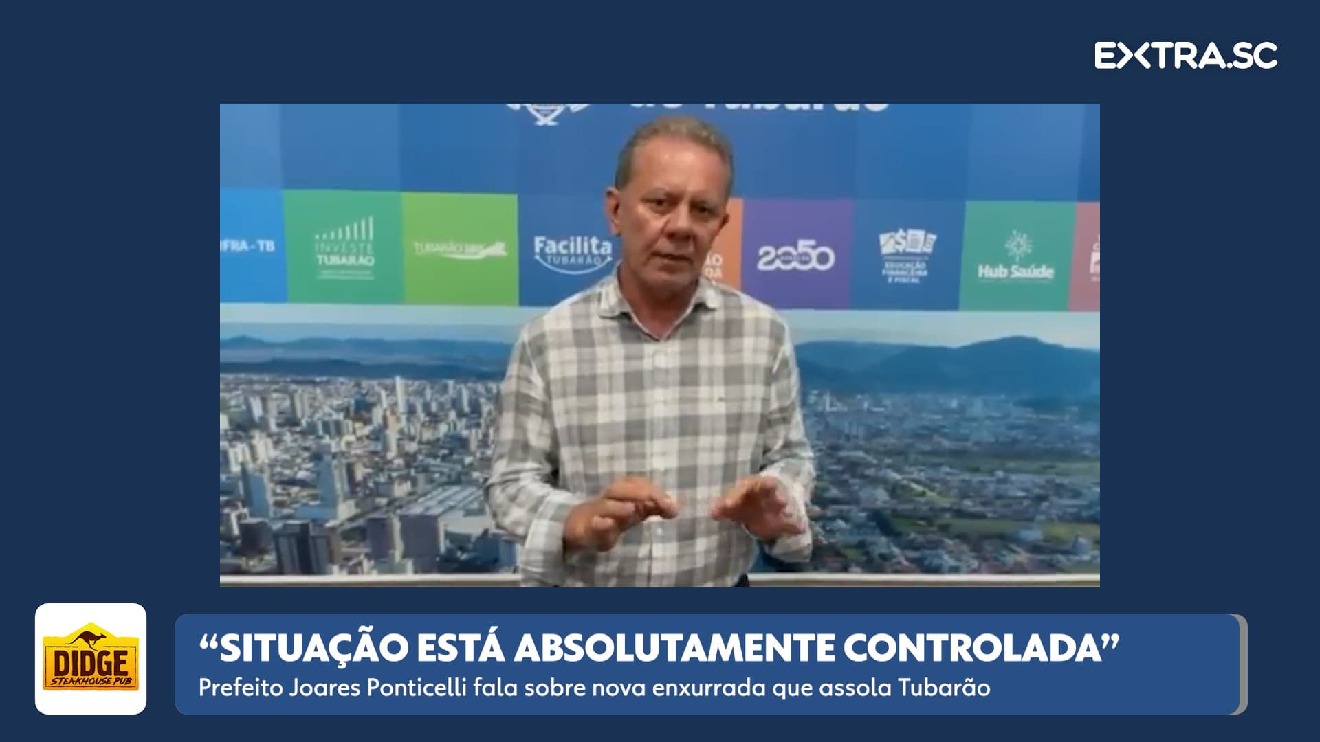 "Situação está absolutamente controlada", diz Joares Ponticelli sobre fortes chuvas