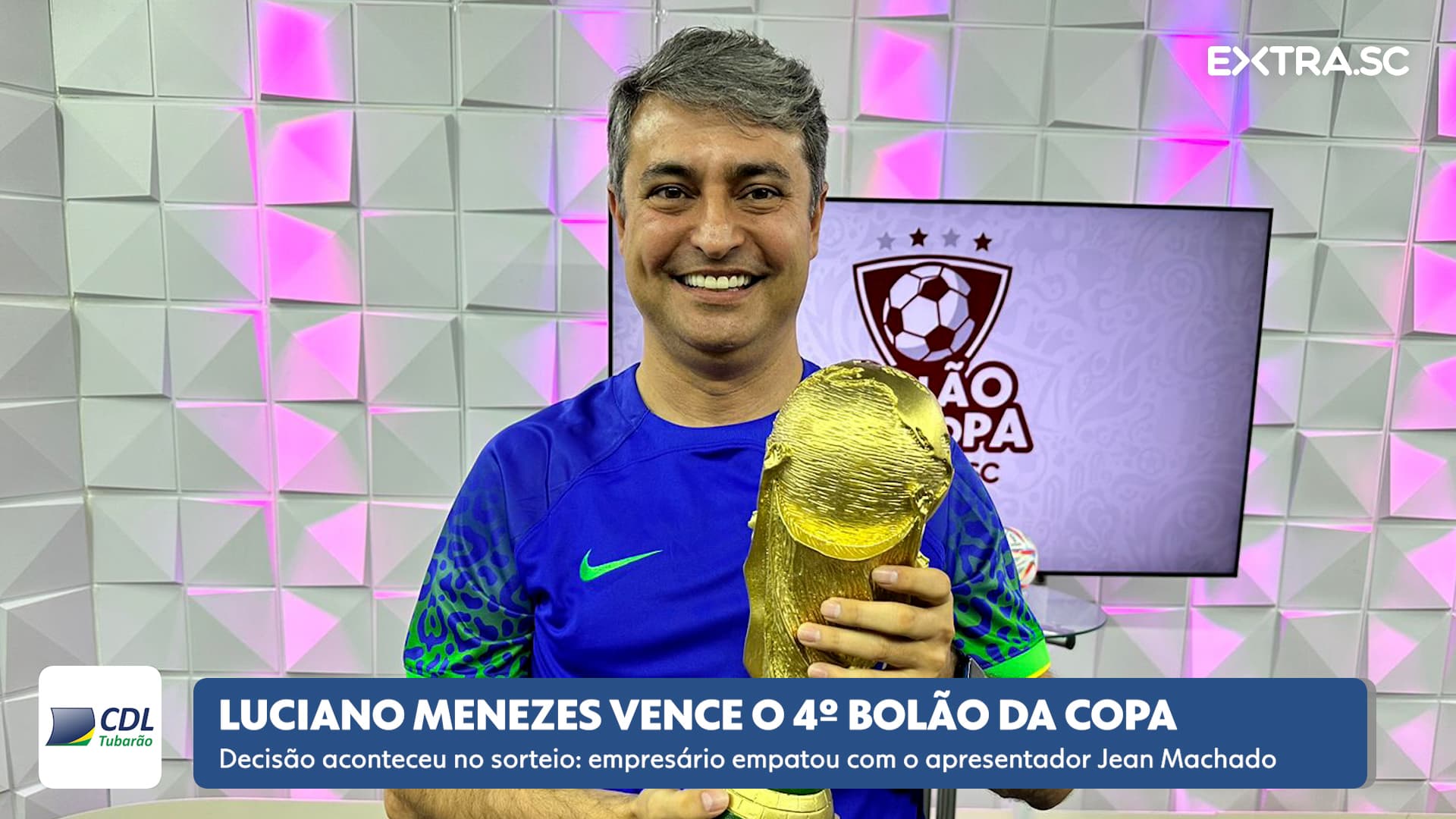 Luciano Menezes é o campeão do 4º Bolão da Copa do EXTRA.SC