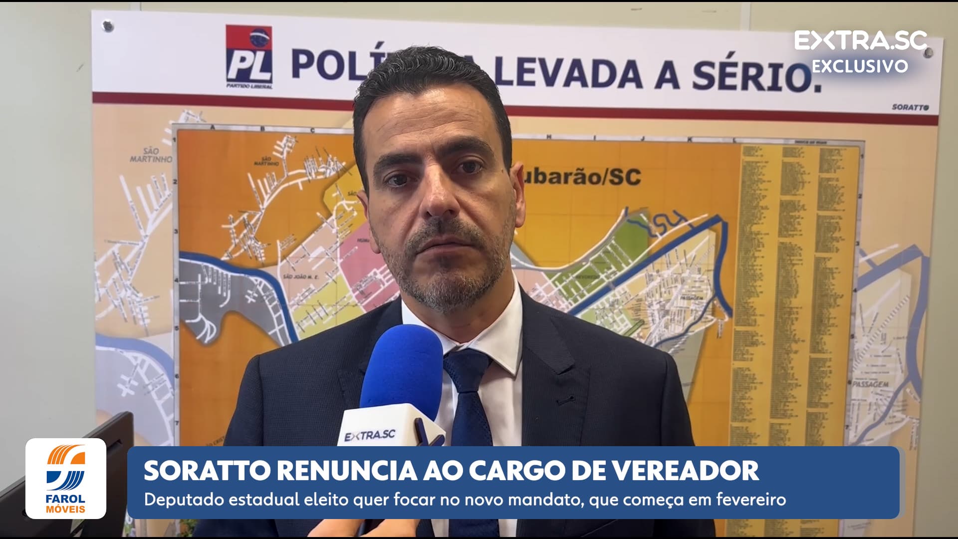 Deputado estadual eleito, Soratto (PL) renuncia à cadeira de vereador