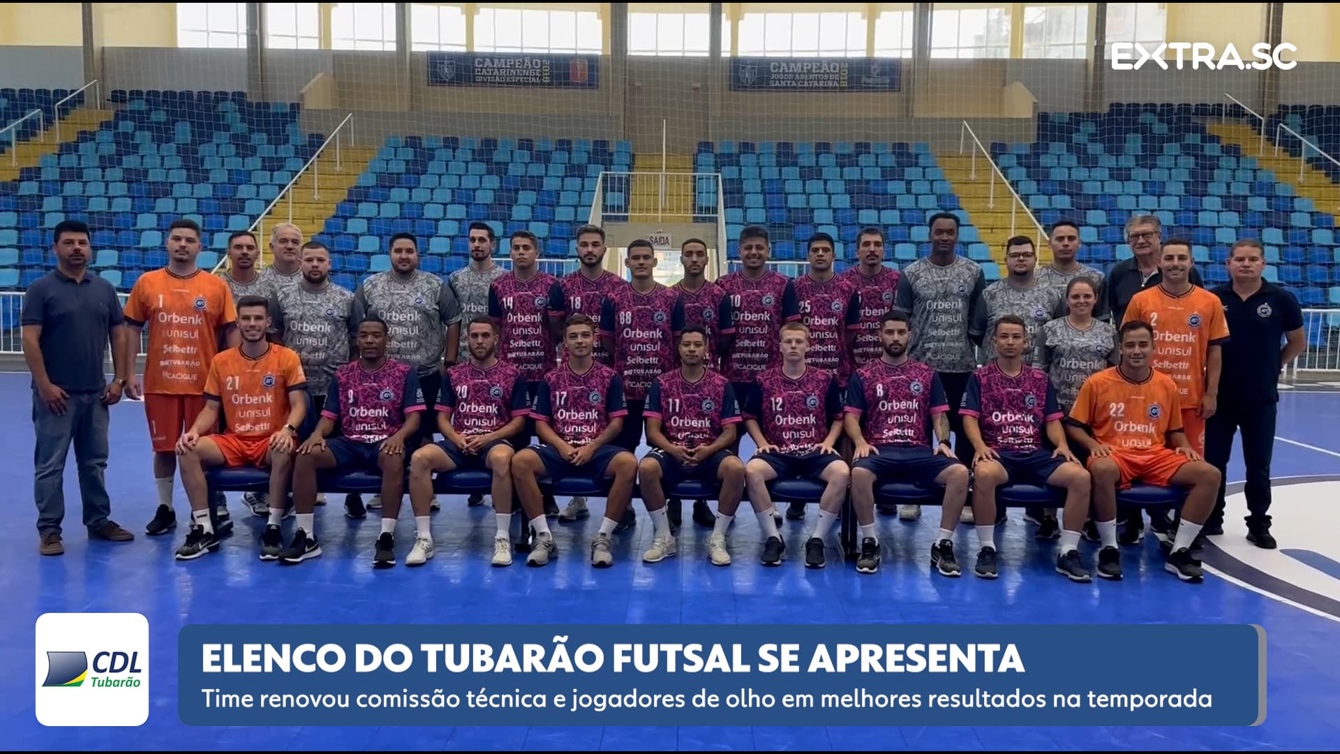 Elenco do Tubarão Futsal se apresenta para a temporada 2023