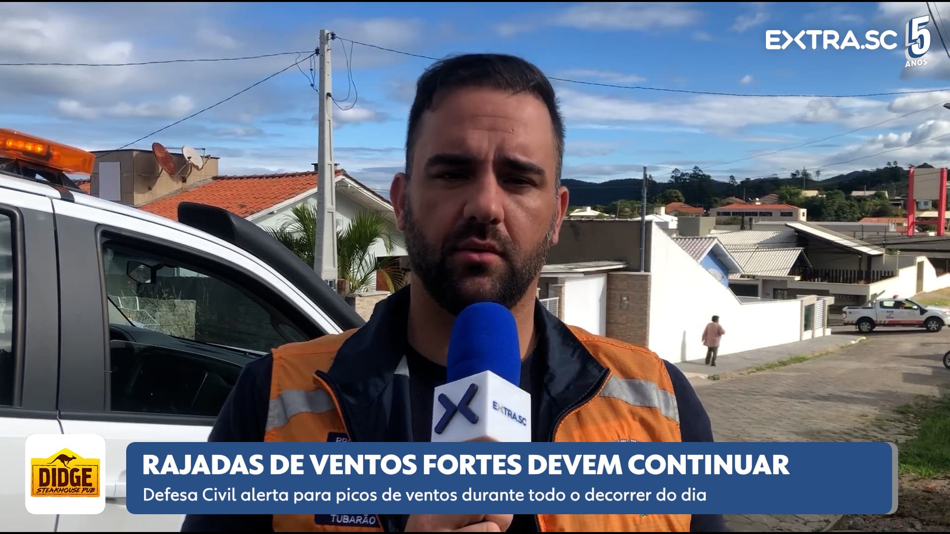 Rajadas de vento mais fortes devem continuar acontecendo ao longo do dia