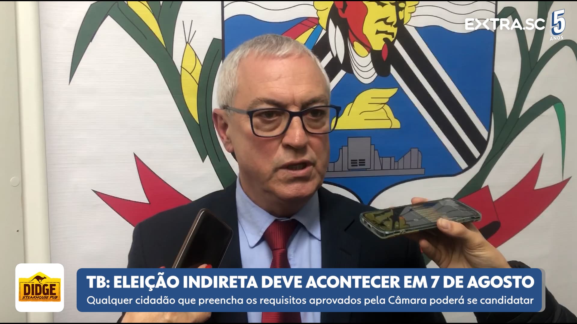 Novos prefeito e vice de Tubarão serão eleitos no dia 7 de agosto