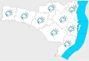 Previsão indica calor e pancadas de chuva para o fim de semana no Litoral Sul