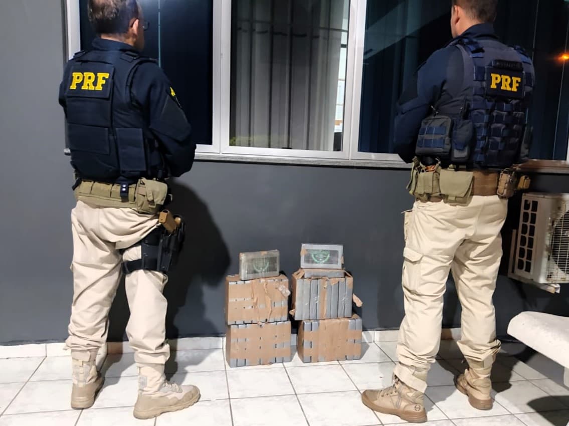 42 kg de cocaína são apreendidos pela PRF em Imbituba