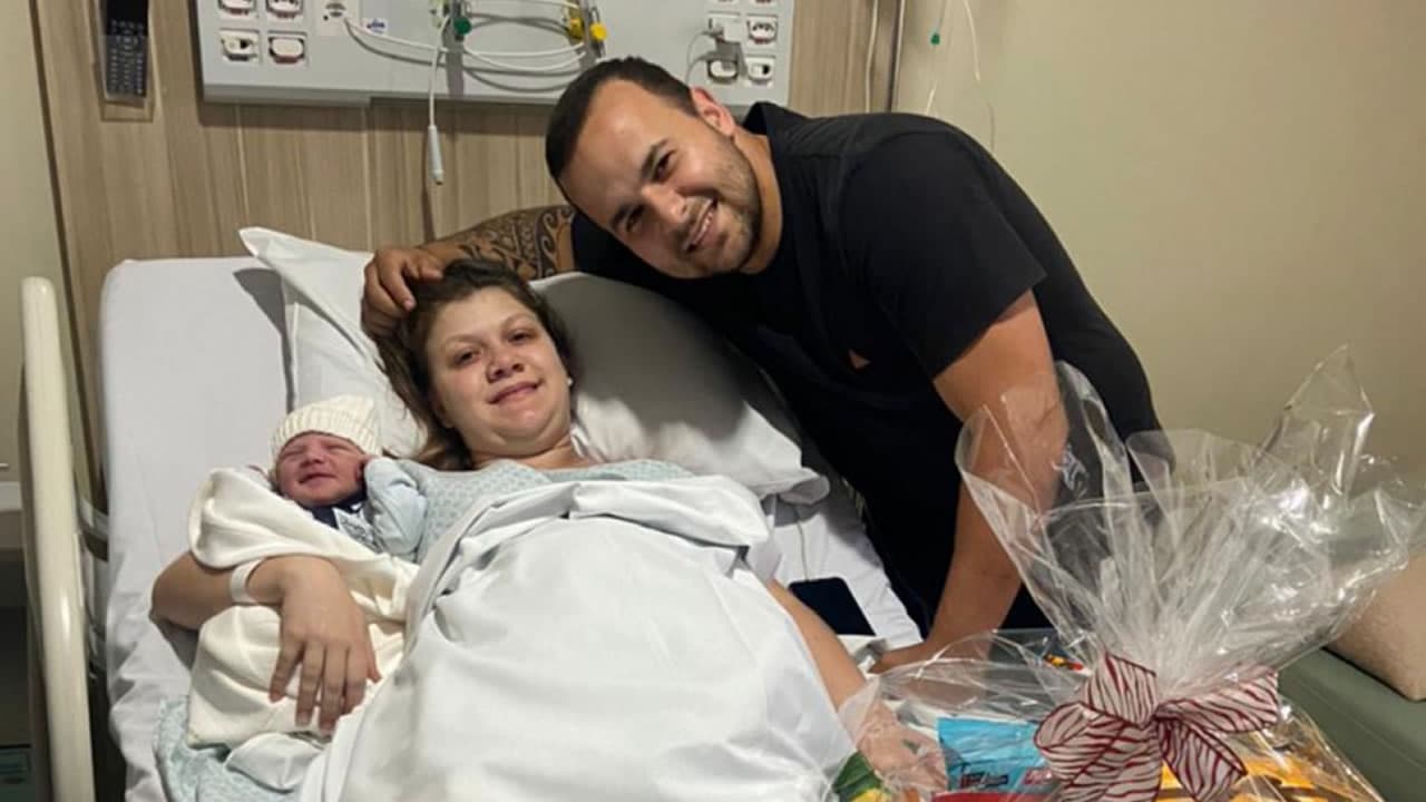 Em Tubarão, primeiro bebê de 2024 se chama Vitório e nasceu à 0h10 do dia 1º