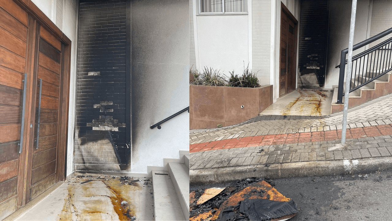 Pessoas em situação de rua colocam fogo em colchões que usavam para dormir no Centro de Eventos da Catedral