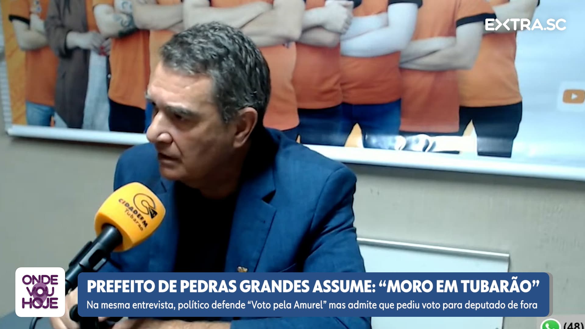 Prefeito de Pedras Grandes, Agnaldo Filippi admite morar em outra cidade: "há 27 anos"