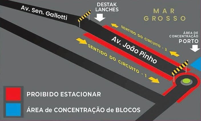 Laguna tem mudanças no trânsito durante o Carnaval