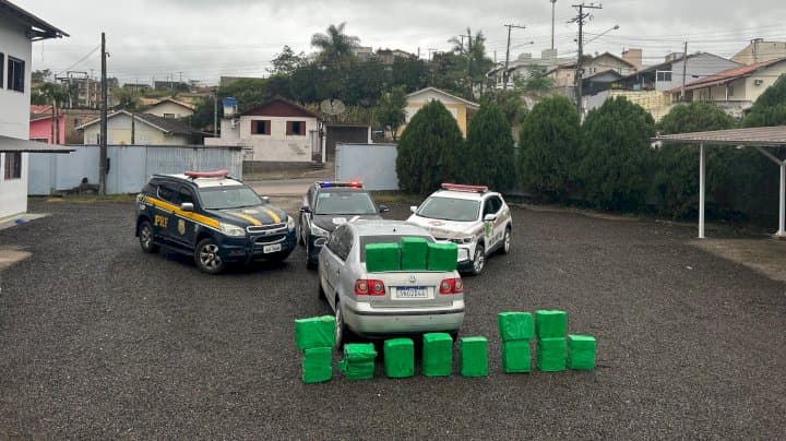 Mais de 140 quilos de maconha são apreendidos durante operação em Braço do Norte