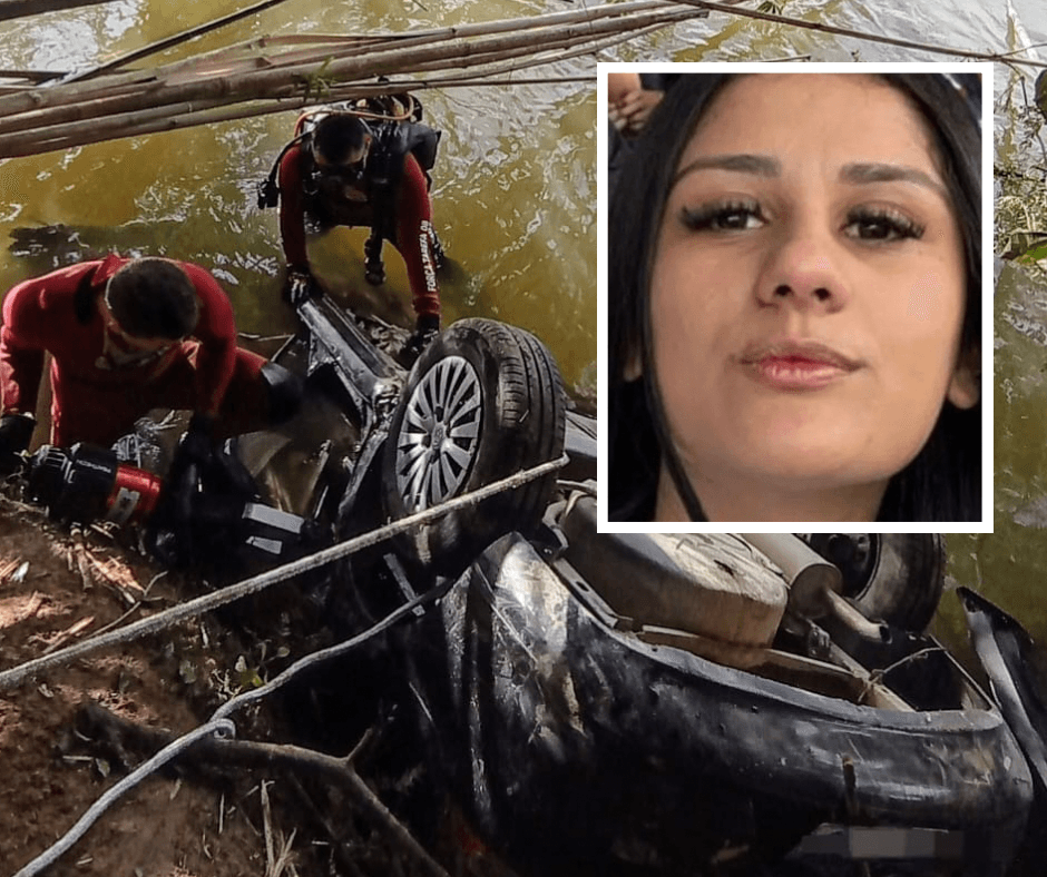 Corpo encontrado dentro de veículo no rio Tubarão é de jovem desaparecida há três dias