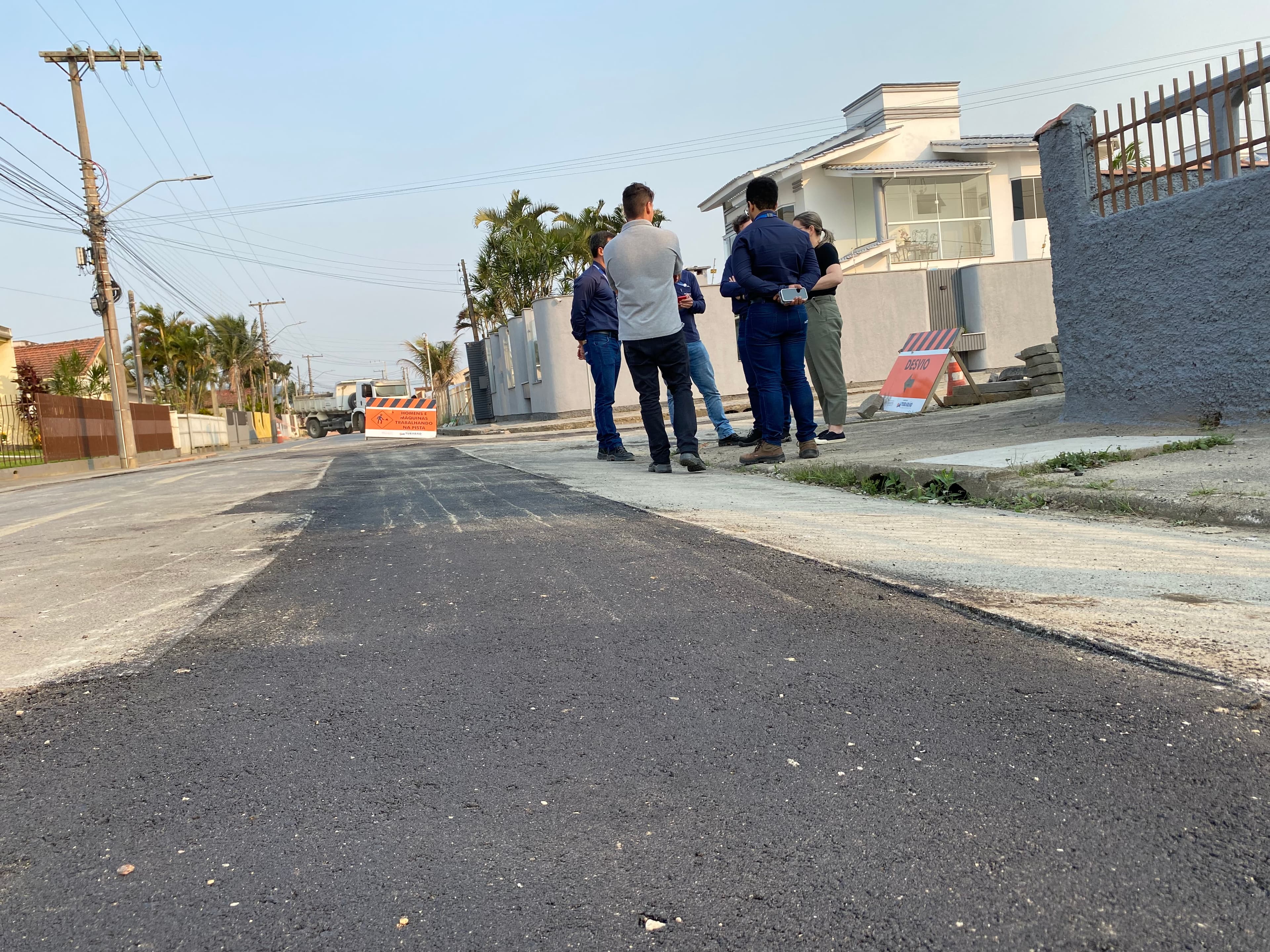 Vistoria conjunta em ruas é realizada pela AGR e Tubarão Saneamento