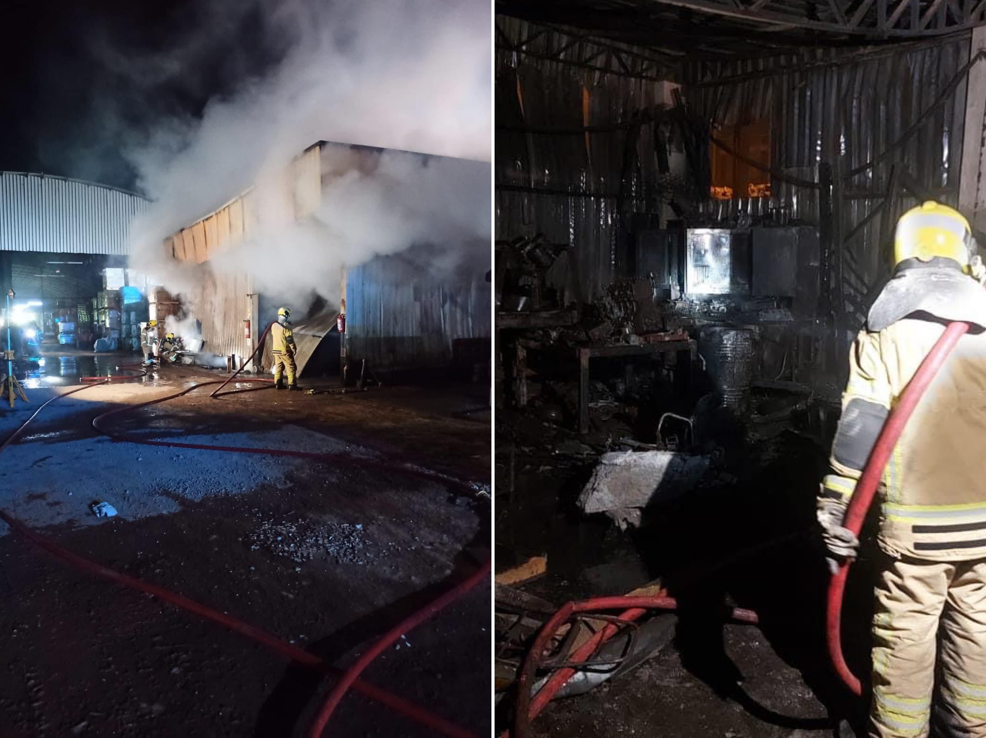 Incêndio em oficina mecânica mobiliza bombeiros durante mais de três horas