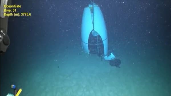 Imagem inédita mostra submarino Titan no fundo do oceano após implosão