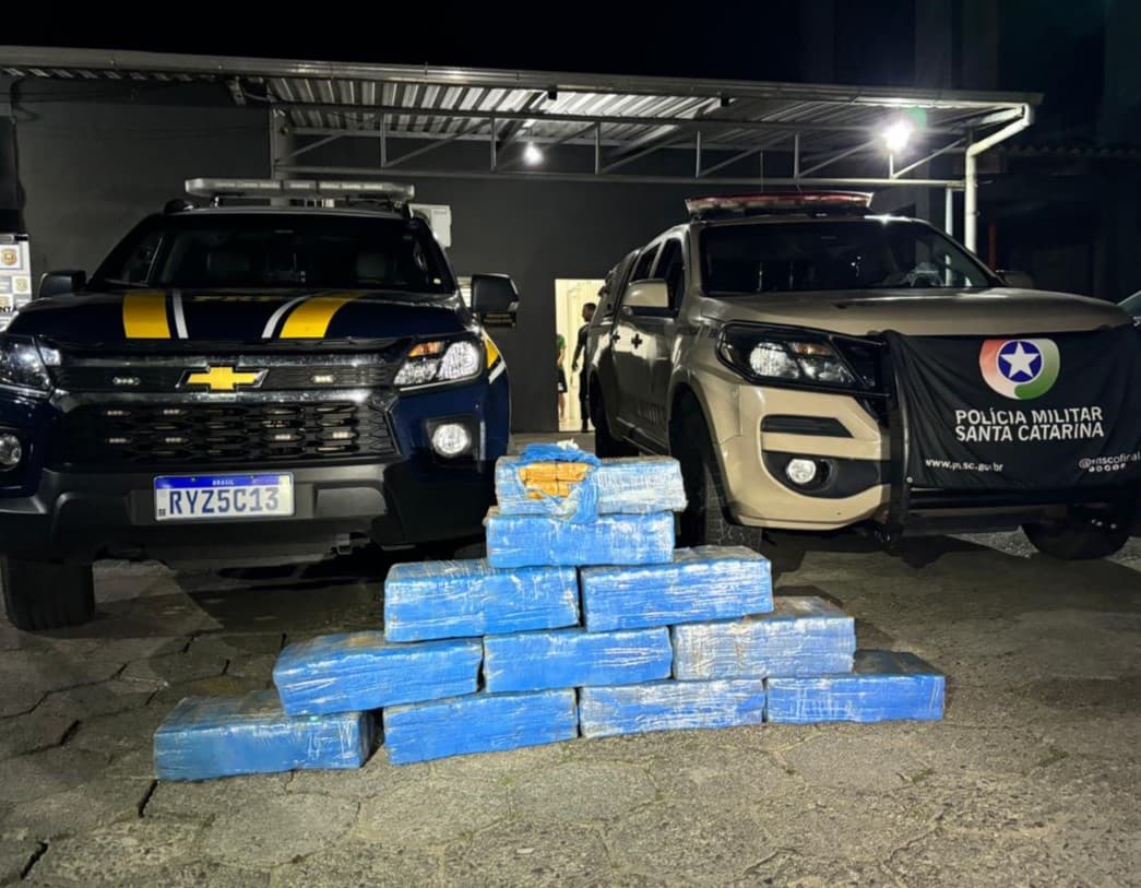 120 kg de maconha e 25g de haxixe são apreendidos em Tubarão