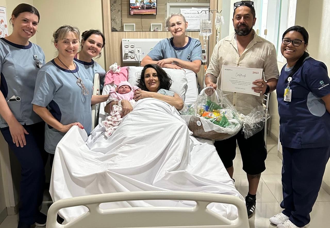 Bebê arco-íris é o primeiro a nascer no HNSC em 2025