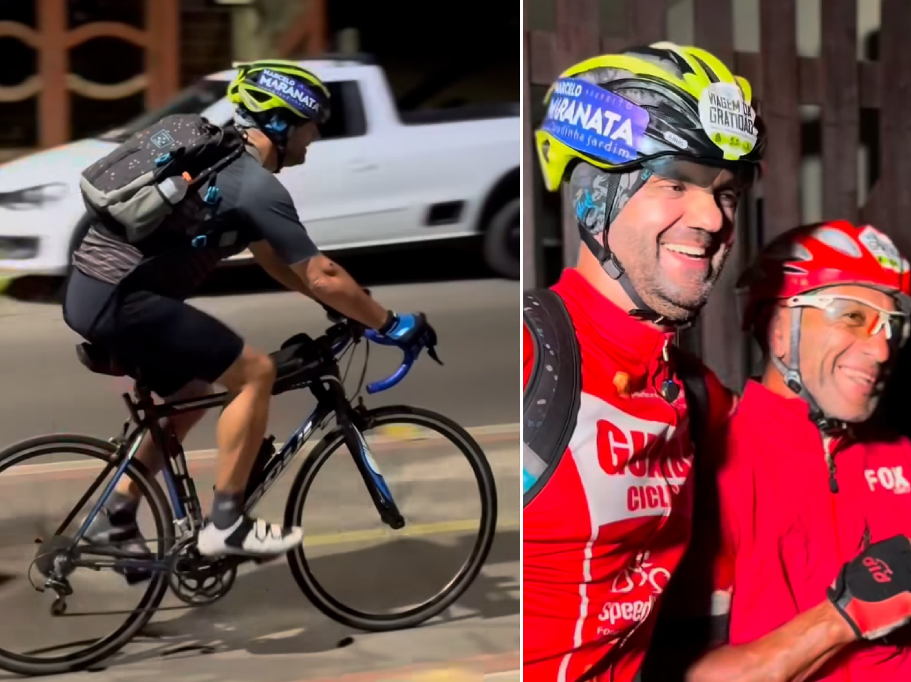 Prefeito do RS faz “Viagem da Gratidão” em SC de bicicleta para agradecer por ajuda recebida nas enchentes