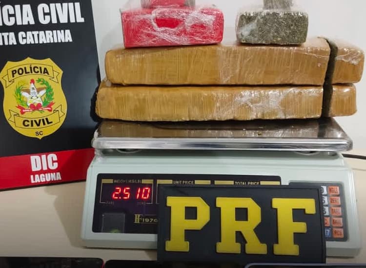 Perseguição a veículo suspeito por 20 quilômetros termina com apreensão de 2,5 kg de maconha