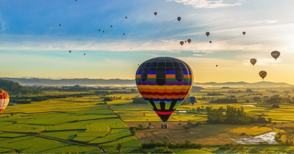 Voos de balões são retomados em Praia Grande com novas medidas de segurança