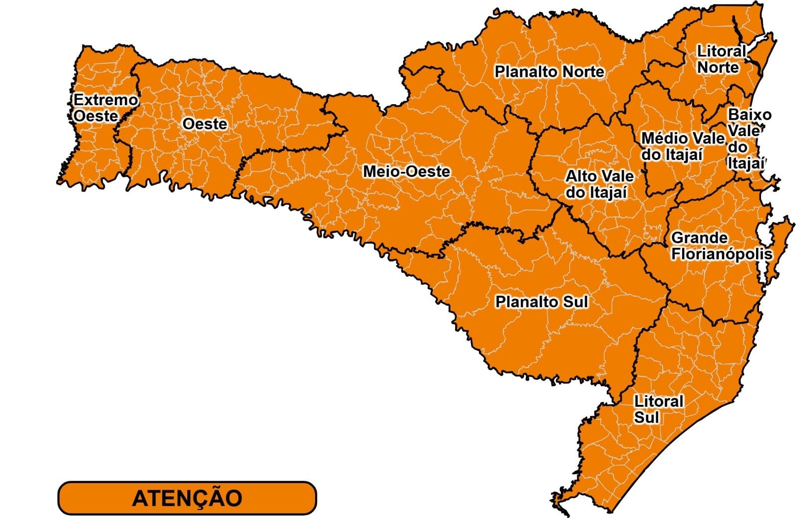 Defesa Civil emite alerta para chuva intensa e frio extremo