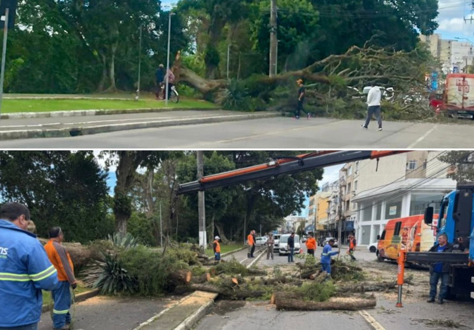 Fortes ventos deixam estragos em Tubarão; felizmente, não há feridos