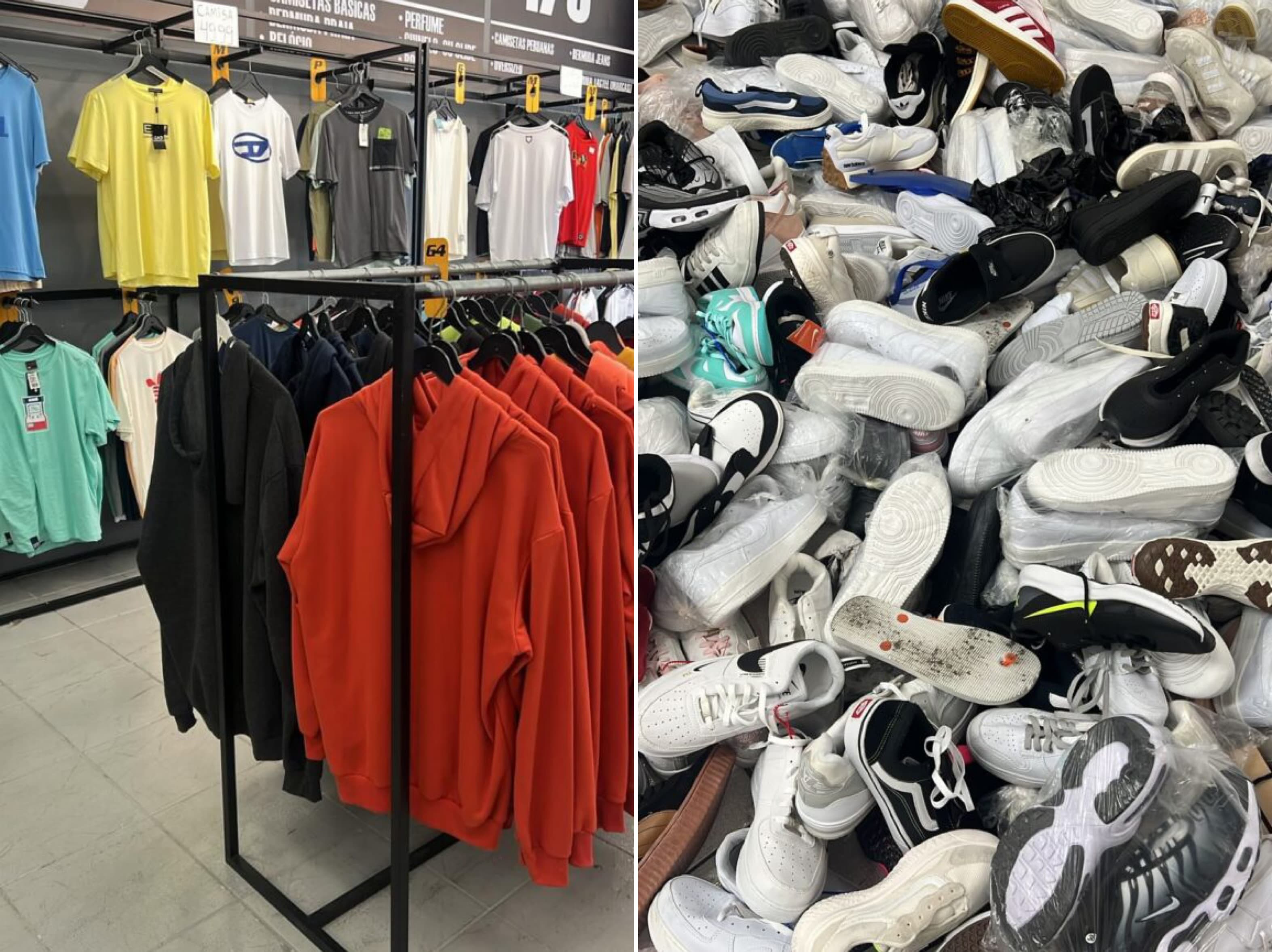 Roupas e acessórios falsificados avaliados em R$ 270 mil são apreendidos em Tubarão