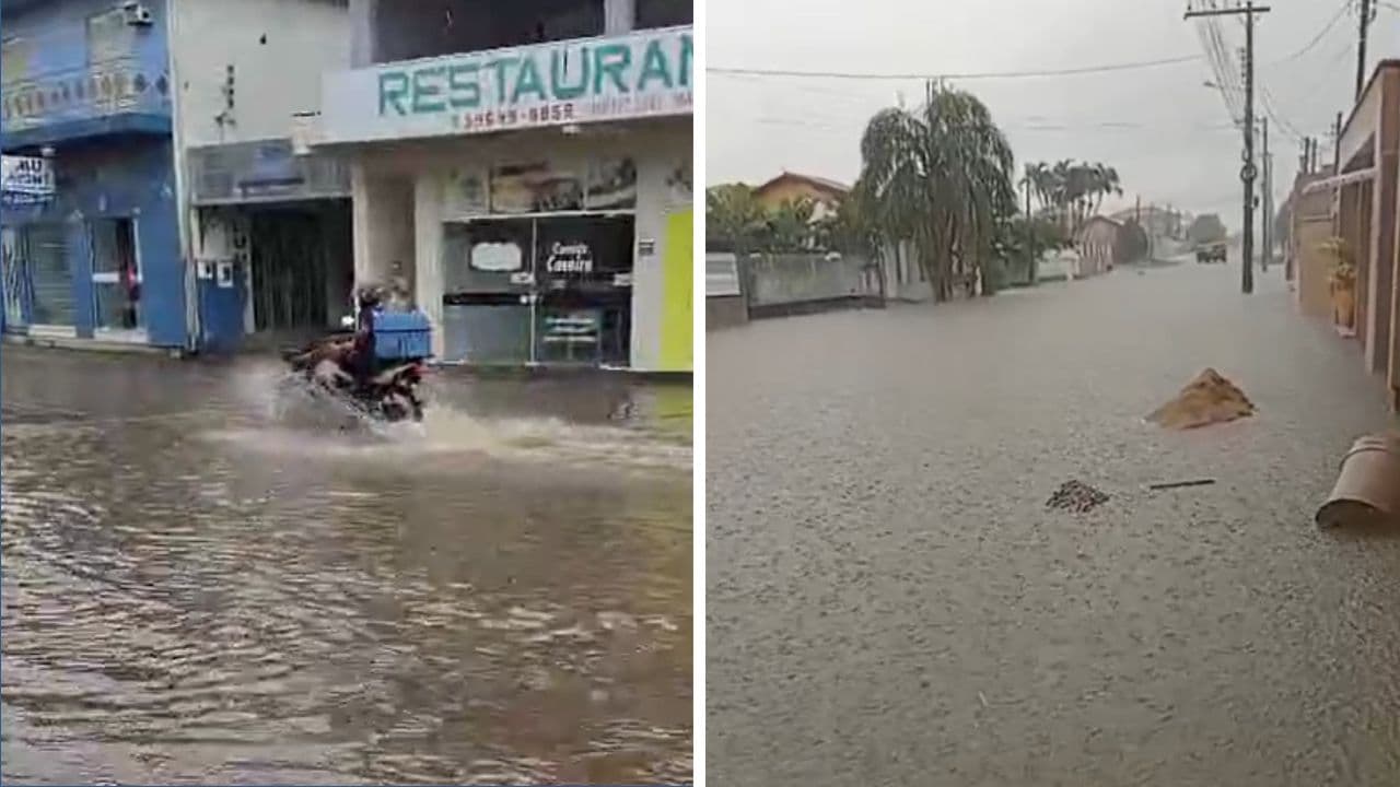 Chuva intensa causa alagamentos em diversos bairros de Tubarão